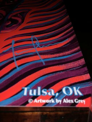 Signed TOOL Concert Poster - Tulsa,  OK 10/29/2019 - Rare Alex Grey Print 3