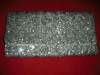 Audrey Hepburn Owned & Silver Sequin Clutch Purse From Costumer