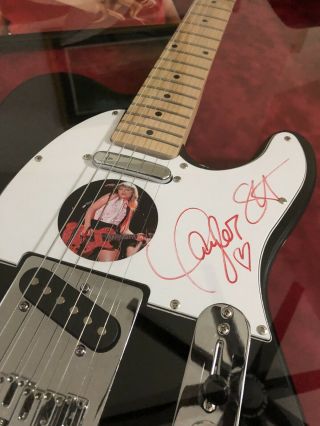 Taylor Swift Autographed Guitar - Professionally Framed with 2