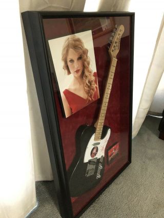 Taylor Swift Autographed Guitar - Professionally Framed with 3