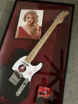Taylor Swift Autographed Guitar - Professionally Framed with 4