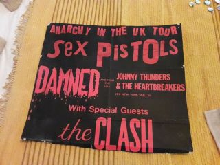 1976 Anarchy In The UK tour poster Sex Pistols A&M clash DAMNED 2