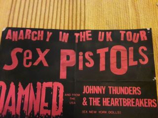 1976 Anarchy In The UK tour poster Sex Pistols A&M clash DAMNED 3