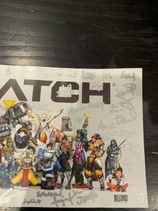 Overwatch Poster Signed By Creators 2