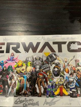 Overwatch Poster Signed By Creators 3