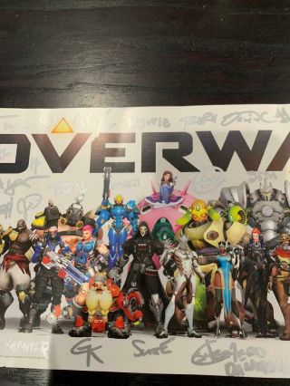 Overwatch Poster Signed By Creators 4