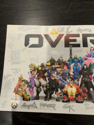 Overwatch Poster Signed By Creators 5