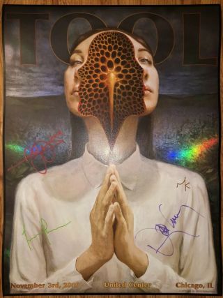 Tool Signed Autographed Poster 11/03/19 Chicago United Center 71 Miles Johnson