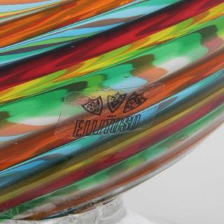 Huge vase Murano glass Fratelli Toso 1965 a canne label best provenience 6
