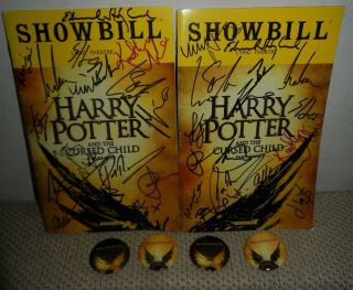 Harry Potter Cursed Child Cast Signed Broadway Opening Night Playbills Set &more