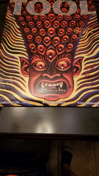 Tool San Antonio Authentic Autographed Concert Poster Art Work By Alex Grey