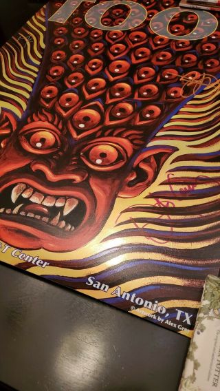 Tool San Antonio Authentic Autographed Concert Poster Art work by Alex Grey 4