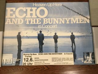 Echo And The Bunnymen In Concert Tour Poster Heaven Up Here
