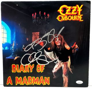 Ozzy Osbourne Signed Autographed " Diary Of A Madman " Album Lp Jsa Bb08112