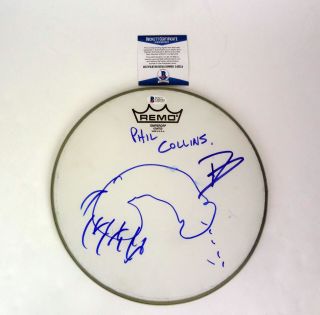 Dave Grohl Nirvana Signed Drum Head Drumhead W/ Sketch Art Drawing Beckett