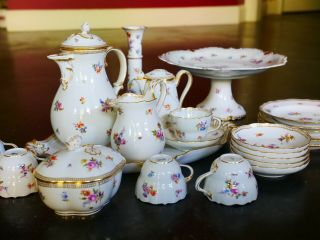 Meissen Porcelain Tea Set From Germany - 1815 - 1924