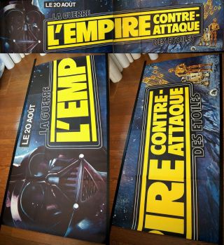 France 26x108 Banner Star Wars Empire Strikes Back 1980 French Movie Poster Rare
