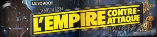 France 26x108 Banner Star Wars EMPIRE STRIKES BACK 1980 French Movie Poster RARE 2