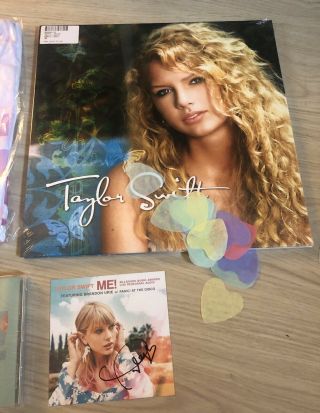 Taylor Swift stuff,  Signed me card picture Insert,  vinyl,  me cd,  shirt L 3