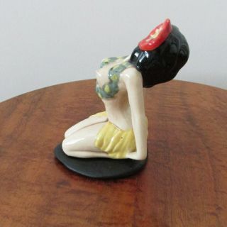 vintage HAWAIIAN HULA GIRL ceramic figurine by DOROTHY KINDELL corona del mar 2