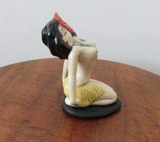 vintage HAWAIIAN HULA GIRL ceramic figurine by DOROTHY KINDELL corona del mar 3