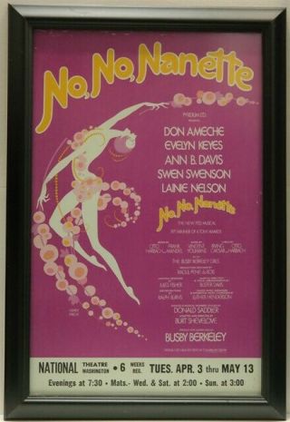 " No,  No,  Nanette " Tour Window Card&program For National Theater,  Washington,  Dc