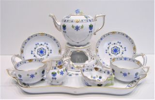 Herend Lahore Tea Set For 2 Persons.