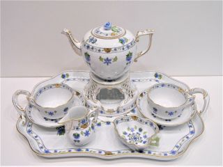 Herend Lahore Tea Set for 2 Persons. 2