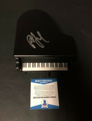 Piano Man Billy Joel Signed Mini Piano Authentic Autograph Bas Beckett 5