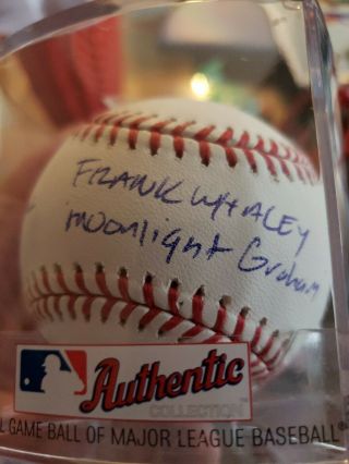 Frank Whaley Signed Baseball Moonlight Graham Field Of Dreams Inscription