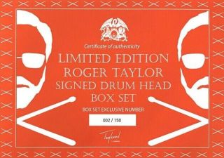 Roger Taylor Signed Drum Head Box Set Rare Gangsters Vinyl Queen 150 Copies Only 12