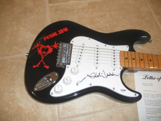 Eddie Vedder Pearl Jam Signed Autographed Black Electric Guitar PSA Certified 2