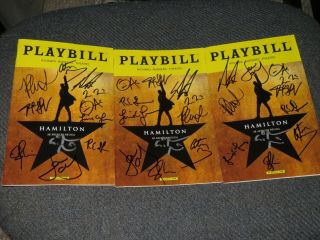 Playbill Of Hamilton Broadway Signed By Lin - Manuel Miranda/cast Members
