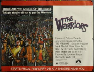 The Warriors 1979 45x60 Subway Movie Poster Michael Beck James Remar