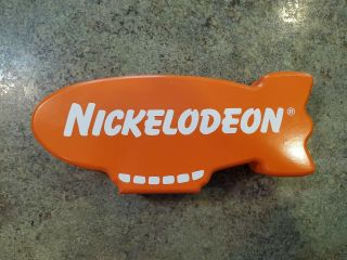 Rare 1990s Nickelodeon Studios Fl Orange Blimp Wood Desk Employee Pen Holder