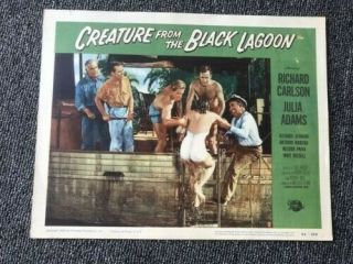 Set of 8 1954 Lobby Cards.  Creature From The Black Lagoon.  Monster Halloween etc 10