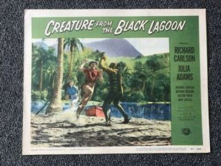 Set of 8 1954 Lobby Cards.  Creature From The Black Lagoon.  Monster Halloween etc 4