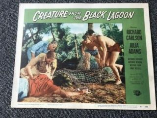 Set of 8 1954 Lobby Cards.  Creature From The Black Lagoon.  Monster Halloween etc 5