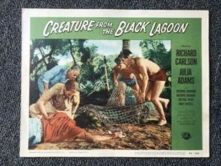 Set of 8 1954 Lobby Cards.  Creature From The Black Lagoon.  Monster Halloween etc 6