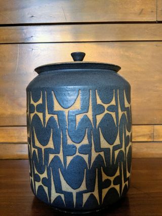 Clyde Burt / Large Mid - Century Lidded Jar