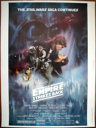 Us 30x40 Star Wars The Empire Strikes Back 1980 Nss Issued Movie Poster