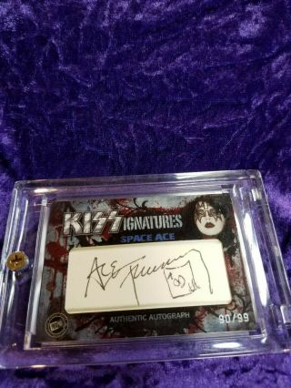 Kiss Ace Frehley Signed 360 Card 90 Of 99 Kissignatures Card Not Aucoin Mego