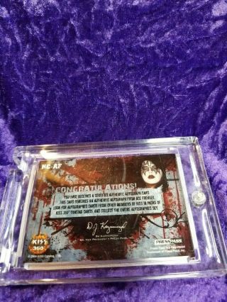 KISS ACE FREHLEY SIGNED 360 CARD 90 OF 99 KISSIGNATURES CARD NOT AUCOIN MEGO 4