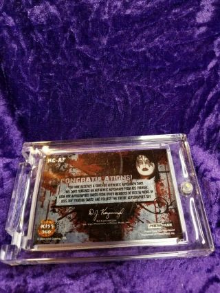 KISS ACE FREHLEY SIGNED 360 CARD 90 OF 99 KISSIGNATURES CARD NOT AUCOIN MEGO 5
