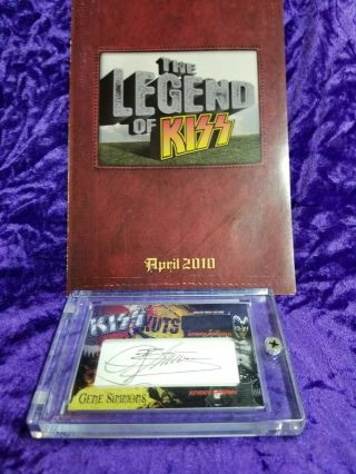 Kiss Gene Simmons Signed 1/10 Legends Auto Memorabilia Card Grail Not Aucoin