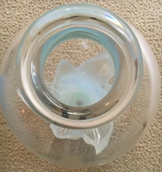 Lalique France Crystal Clear /Frosted Pivoines Peonies Vase,  Ltd Edtn 85 of 99 12