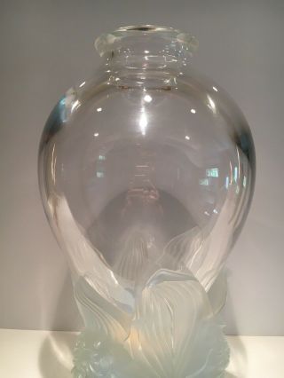 Lalique France Crystal Clear /Frosted Pivoines Peonies Vase,  Ltd Edtn 85 of 99 3