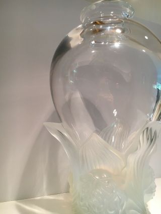 Lalique France Crystal Clear /Frosted Pivoines Peonies Vase,  Ltd Edtn 85 of 99 4