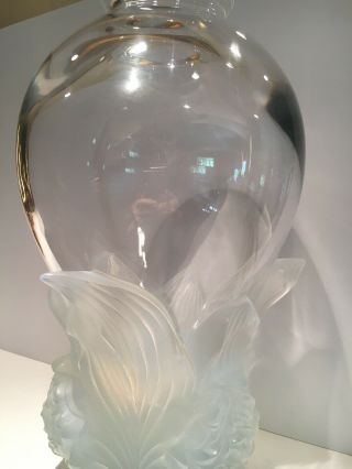 Lalique France Crystal Clear /Frosted Pivoines Peonies Vase,  Ltd Edtn 85 of 99 5