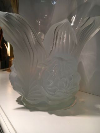 Lalique France Crystal Clear /Frosted Pivoines Peonies Vase,  Ltd Edtn 85 of 99 6